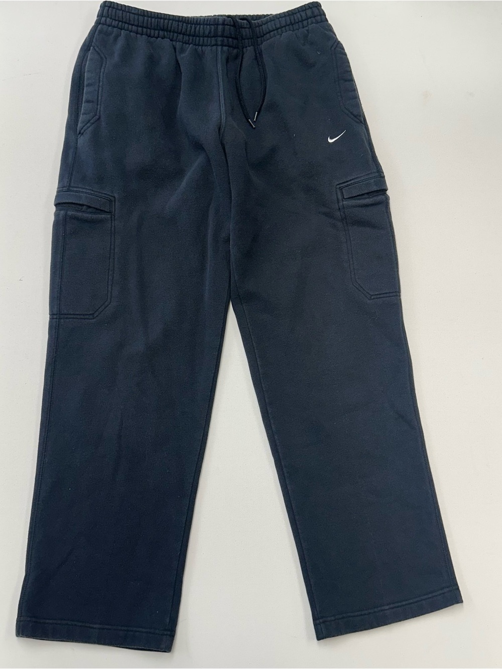 Nike Cargo Fleece Sweatpants Mens Large Black Baggy 341576